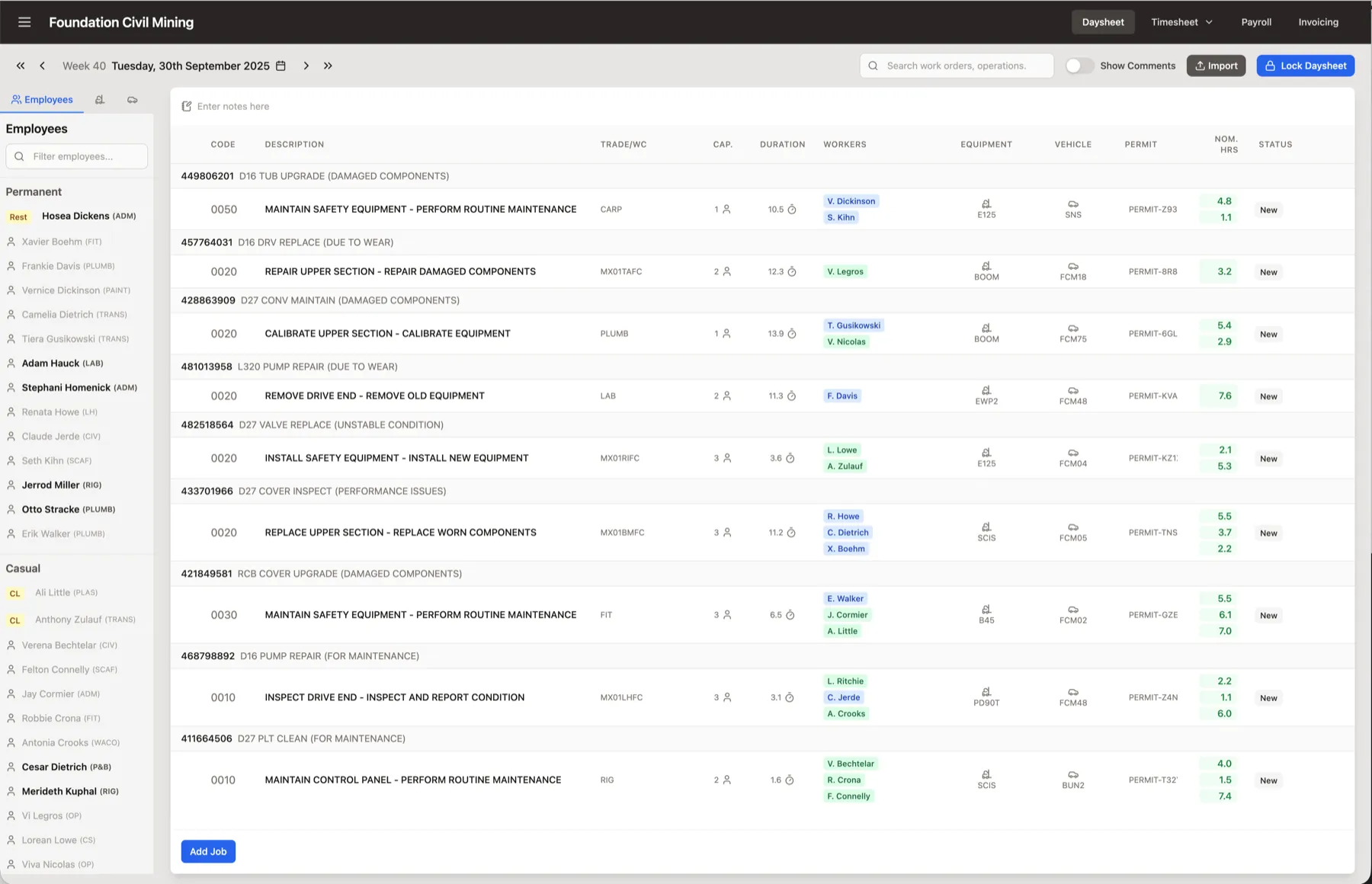 FCM Timesheet System