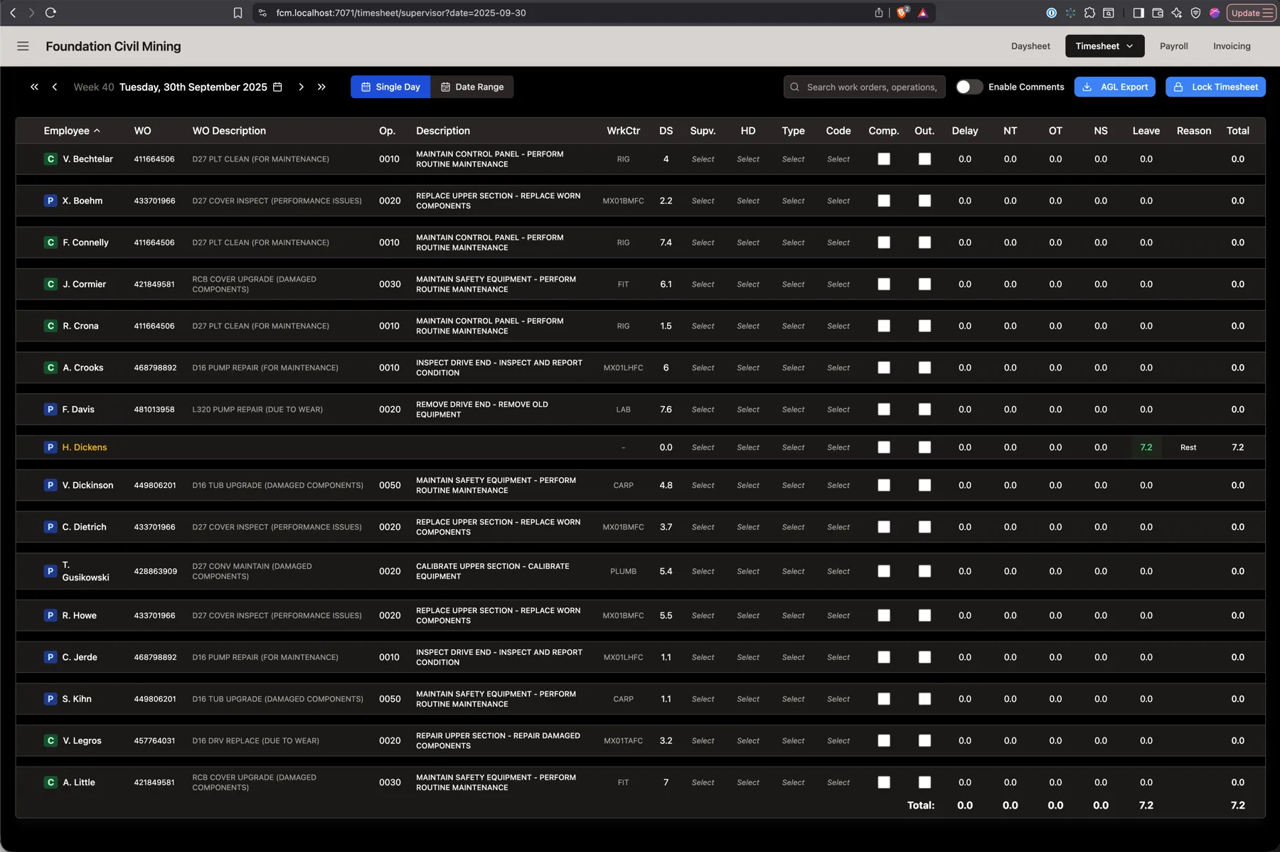 FCM Timesheet System — screenshot 4