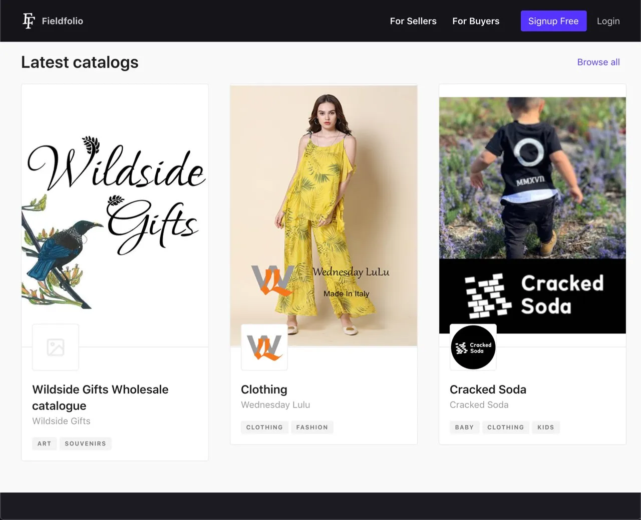 Fieldfolio Marketplace