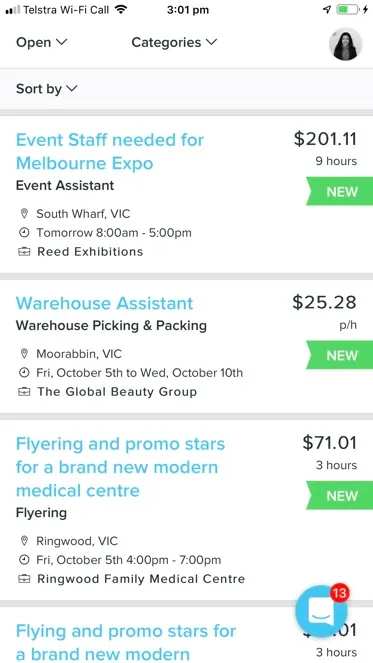 Sidekicker Mobile Application